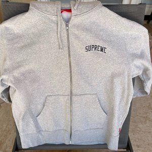 Supreme x Doughboy Zip Up Hooded Sweatshirt, Grey L